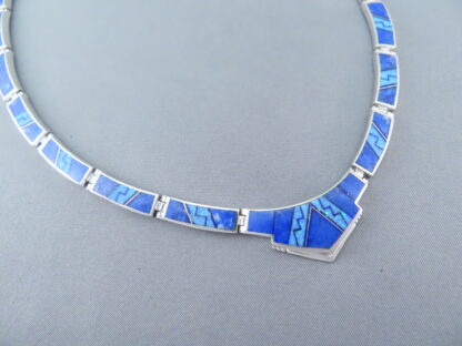 IMPRESSIVE Lapis & Opal Inlay Necklace