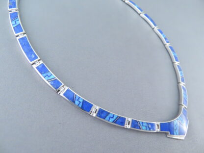 IMPRESSIVE Lapis & Opal Inlay Necklace