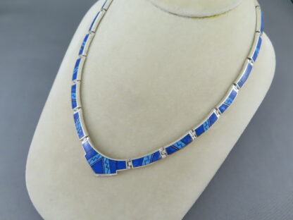 IMPRESSIVE Lapis & Opal Inlay Necklace