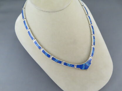 IMPRESSIVE Lapis & Opal Inlay Necklace