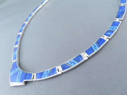 IMPRESSIVE Lapis & Opal Inlay Necklace