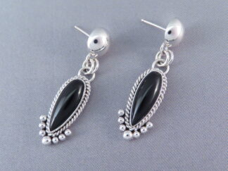 Black Onyx Earrings by Artie Yellowhorse - Navajo Jewelry