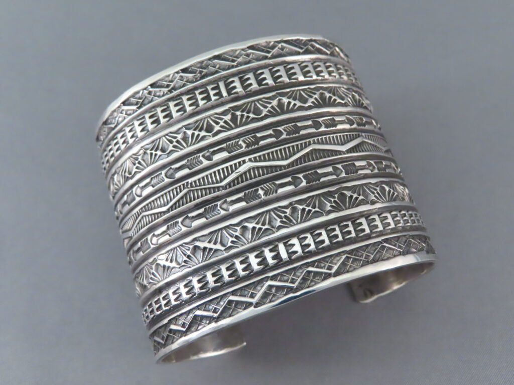 Sunshine Reeves Sterling Silver Cuff Bracelet - Navajo Jewelry