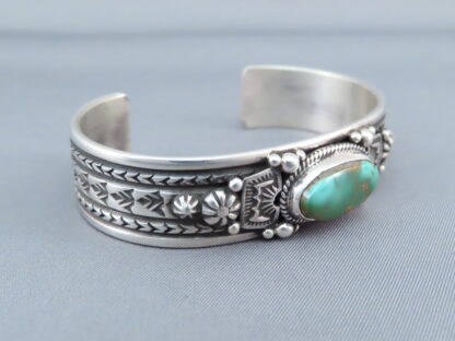 Sterling Silver & Royston Turquoise Bracelet