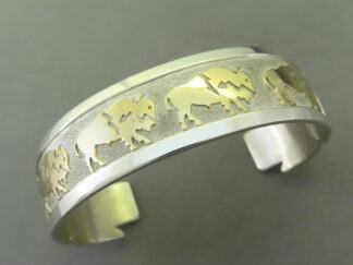 Gold & Silver BUFFALO Bracelet by Robert Taylor