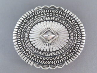 Buy Navajo Jewelry - Sterling Silver Belt Buckle by Native American Indian jeweler, Sunshine Reeves $495- FOR SALE