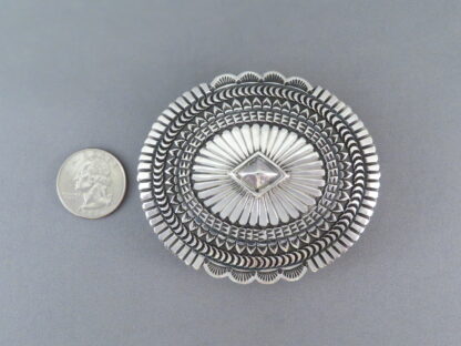 Sterling Silver Navajo Belt Buckle by Sunshine Reeves