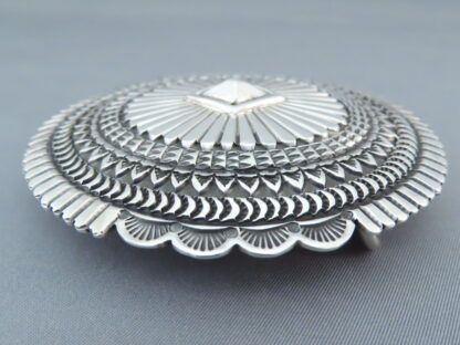 Sterling Silver Navajo Belt Buckle by Sunshine Reeves