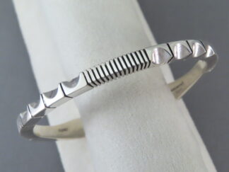 Larger Sterling Silver Cuff Bracelet by Artie Yellowhorse