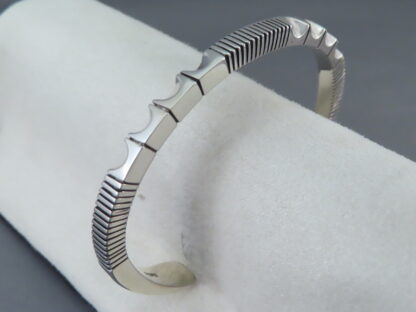 Larger Sterling Silver Cuff Bracelet by Artie Yellowhorse