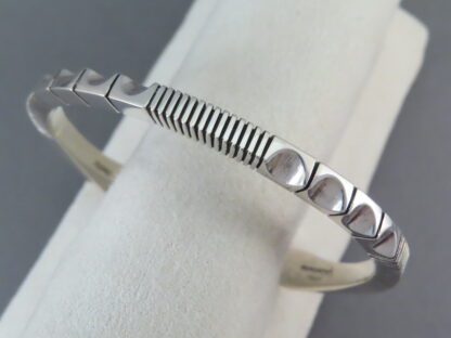 Larger Sterling Silver Cuff Bracelet by Artie Yellowhorse