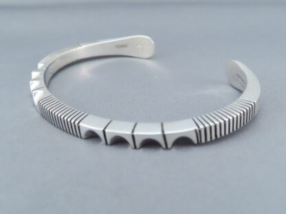 Larger Sterling Silver Cuff Bracelet by Artie Yellowhorse