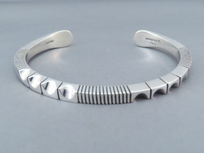 Larger Sterling Silver Cuff Bracelet by Artie Yellowhorse