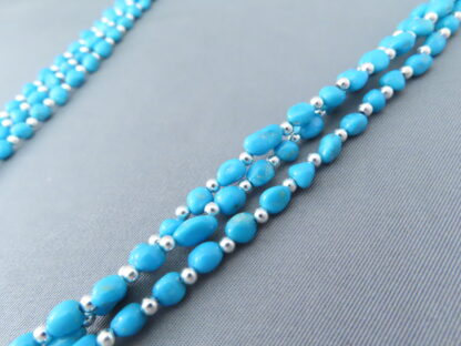 3-Strand Sleeping Beauty Turquoise Necklace by Desiree Yellowhorse