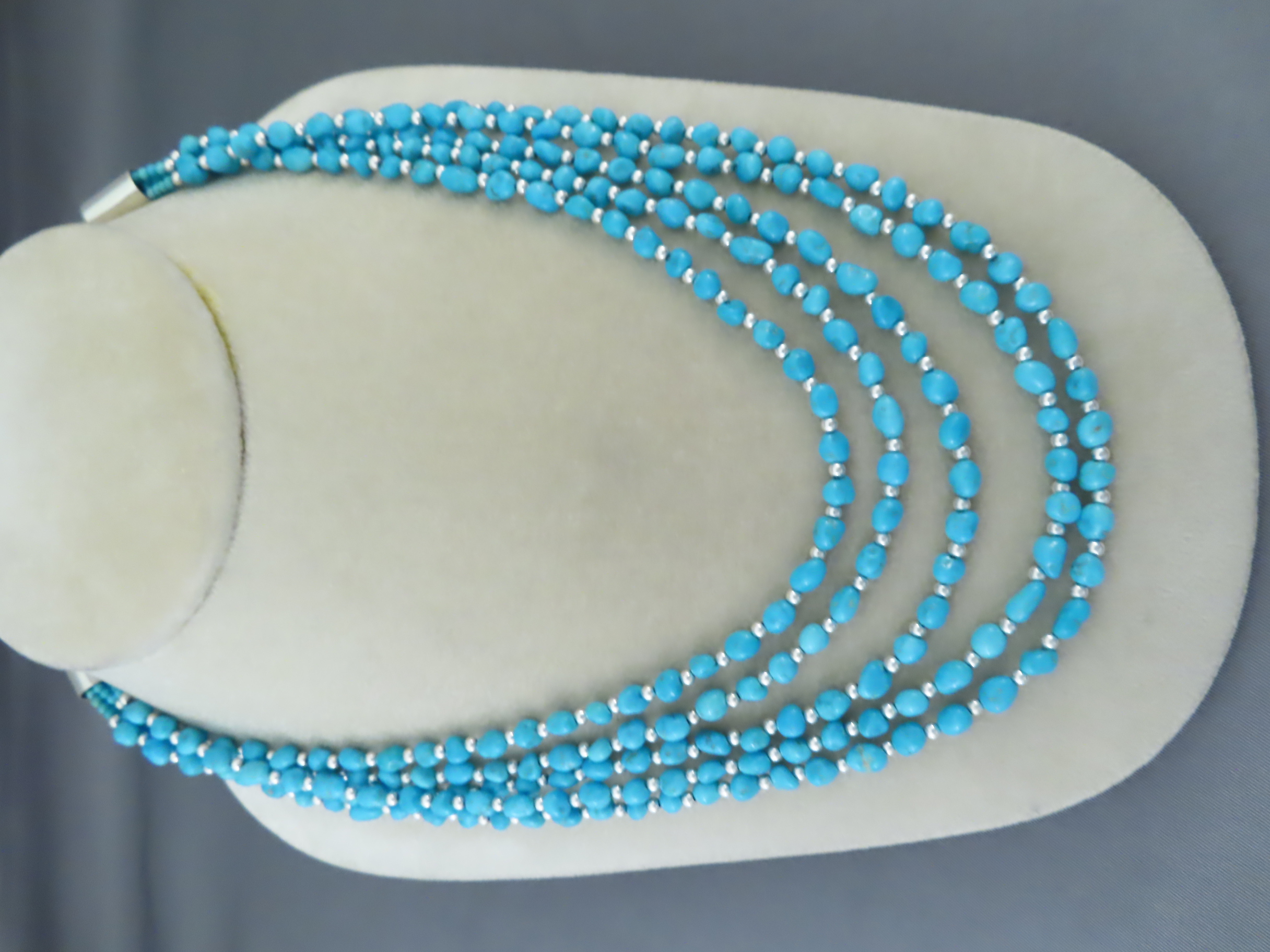 Layered Sleeping Beauty Turquoise Necklace by Desiree Yellowhorse