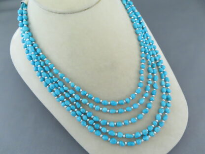 Layered Sleeping Beauty Turquoise Necklace by Desiree Yellowhorse