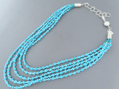 Layered Sleeping Beauty Turquoise Necklace by Desiree Yellowhorse