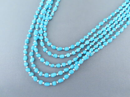 Layered Sleeping Beauty Turquoise Necklace by Desiree Yellowhorse