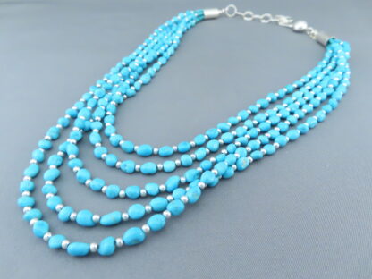 Layered Sleeping Beauty Turquoise Necklace by Desiree Yellowhorse