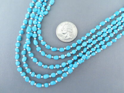 Layered Sleeping Beauty Turquoise Necklace by Desiree Yellowhorse