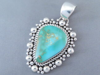 Royston Turquoise & Sterling Silver Pendant by Artie Yellowhorse