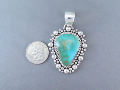 Royston Turquoise & Sterling Silver Pendant by Artie Yellowhorse