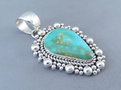 Royston Turquoise & Sterling Silver Pendant by Artie Yellowhorse