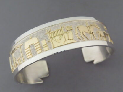 14kt Gold & Sterling Silver Cuff Bracelet – StoryTeller