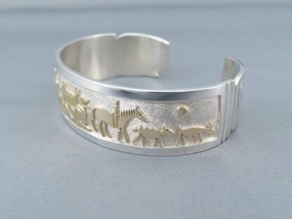 14kt Gold & Sterling Silver Cuff Bracelet – StoryTeller