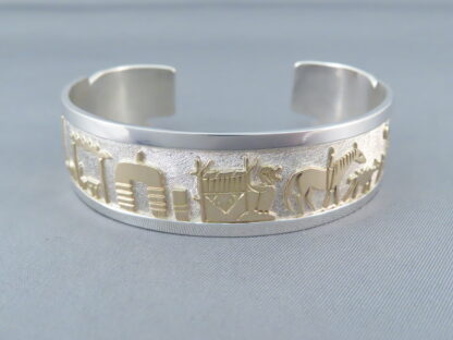 14kt Gold & Sterling Silver Cuff Bracelet – StoryTeller