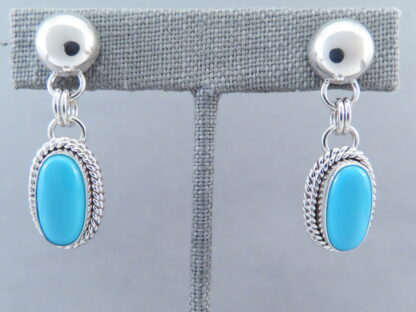 Earrings with Sleeping Beauty Turquoise by Artie Yellowhorse