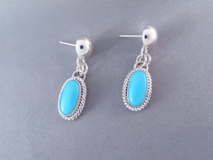 Earrings with Sleeping Beauty Turquoise by Artie Yellowhorse