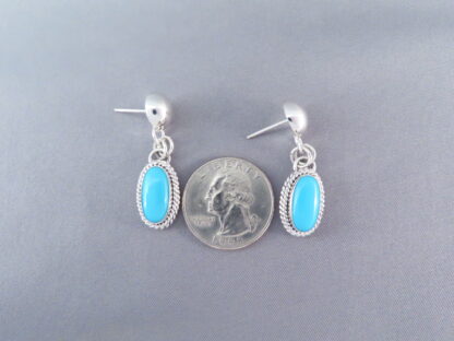 Earrings with Sleeping Beauty Turquoise by Artie Yellowhorse