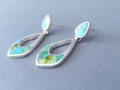 Sonoran Gold Turquoise Inlay Earrings