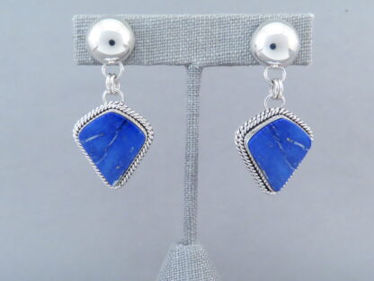 Sterling Silver & Lapis Earrings by Artie Yellowhorse