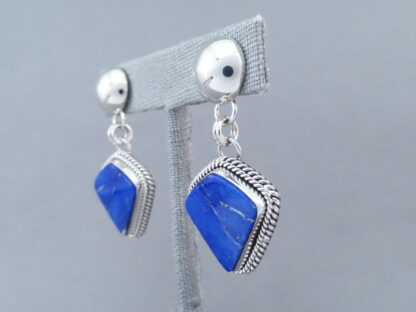 Sterling Silver & Lapis Earrings by Artie Yellowhorse