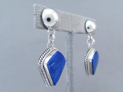 Sterling Silver & Lapis Earrings by Artie Yellowhorse