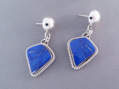 Sterling Silver & Lapis Earrings by Artie Yellowhorse