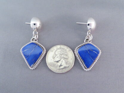 Sterling Silver & Lapis Earrings by Artie Yellowhorse