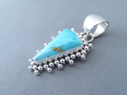 Blue Gem Turquoise Pendant by Artie Yellowhorse