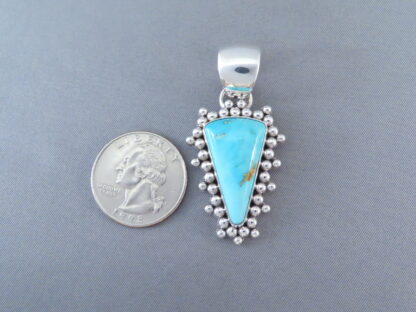 Blue Gem Turquoise Pendant by Artie Yellowhorse