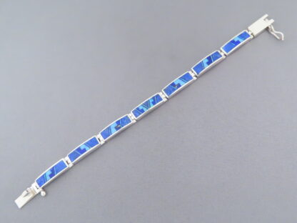 Lovely Lapis & Opal Inlay Link Bracelet