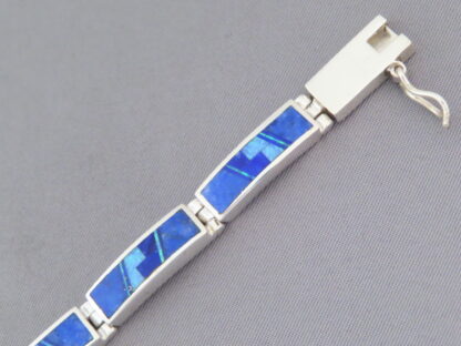 Lovely Lapis & Opal Inlay Link Bracelet