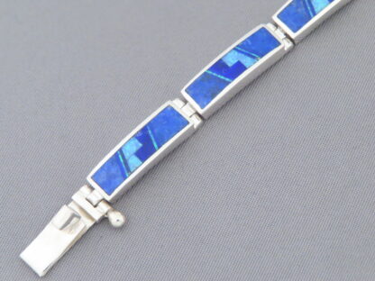 Lovely Lapis & Opal Inlay Link Bracelet