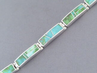 Turquoise Inlay Link Bracelet – Sonoran Gold Turquoise