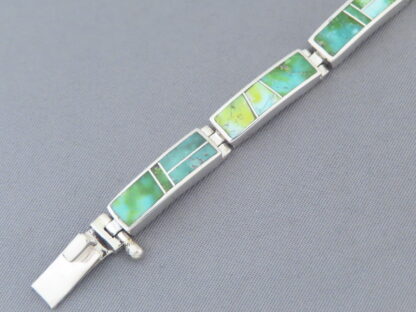 Turquoise Inlay Link Bracelet – Sonoran Gold Turquoise