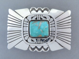 Darling Darlene Turquoise Belt Buckle by Leonard Nez