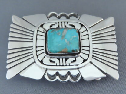 Darling Darlene Turquoise Belt Buckle by Leonard Nez