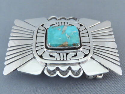 Darling Darlene Turquoise Belt Buckle by Leonard Nez