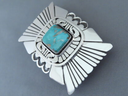 Darling Darlene Turquoise Belt Buckle by Leonard Nez